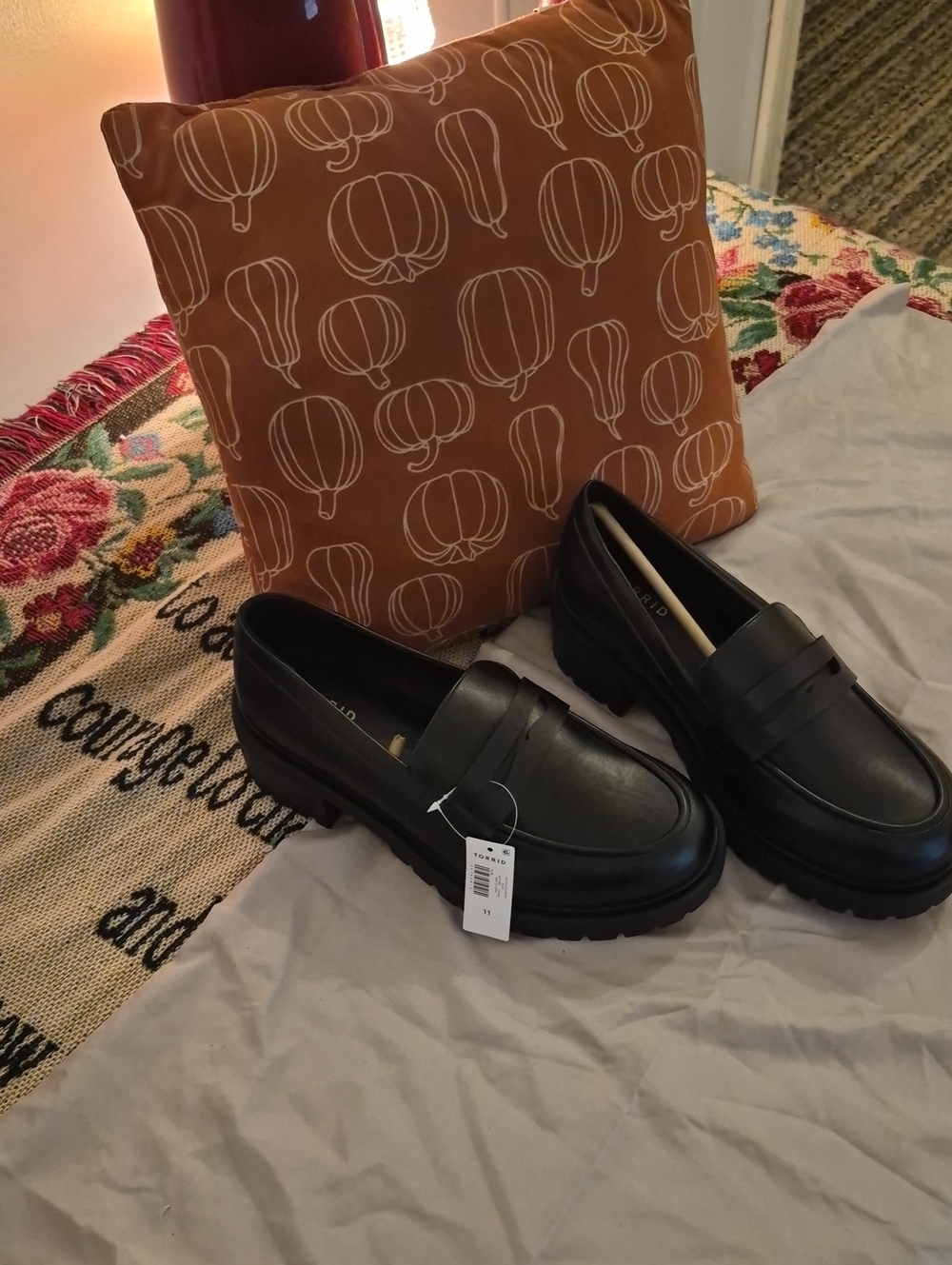 torrid Black Chunky Penny Loafers
